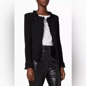 IRO Aley Tweed Jacket Black FR36 US4